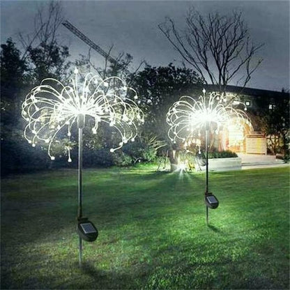 Vente anniversaire 50%OFF- Lampe de feu d'artifice de jardin solaire étanche