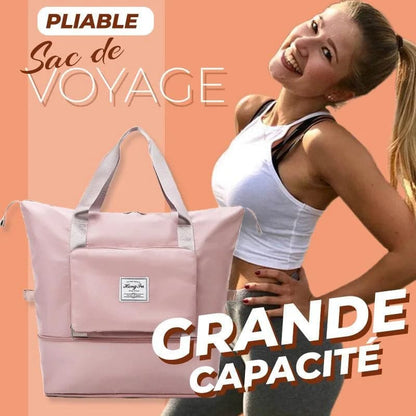 (livraison gratuite) Sac de voyage pliable de grande capacité - qpgiftsme Rose Cerise