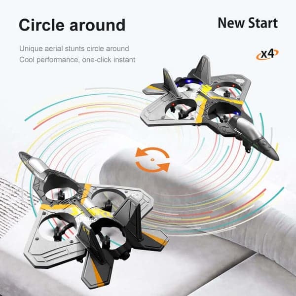 (Vente de Noël anticipée) Avion RC V17 Jet Fighter Stunt - qpgiftsme