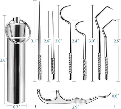 🔥ACHETEZ-EN 1 OBTENEZ 1 GRATUIT🥼Ensemble de cure-dents en acier inoxydable 7pcs