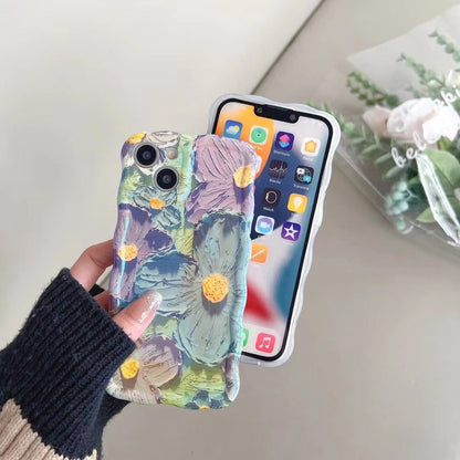 Étui Étui pour iPhone avec peinture à l'huile colorée