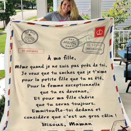 À ma fille / fils - Couverture cadeau chaude (49 % de réduction aujourd'hui) - qpgiftsme Mère à fille / 130x150 CM