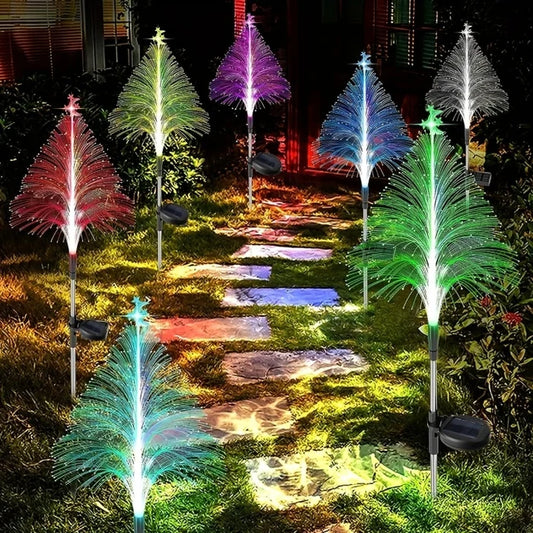 🔥Promotion de Noël 49% de réduction - 🎄7 arbres de Noël solaires à couleurs changeantes Lumières🎄