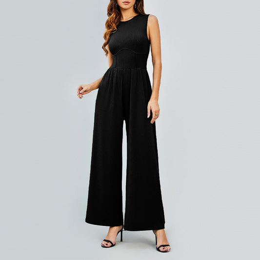 🔥Meilleur vendeur🔥Jumpsuit sans manches à jambes larges pour femme